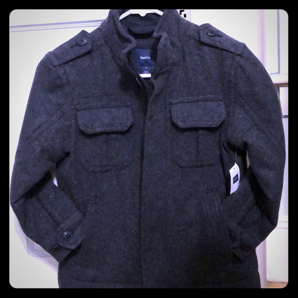 NWT GAP kids boys wool coat size 6-7